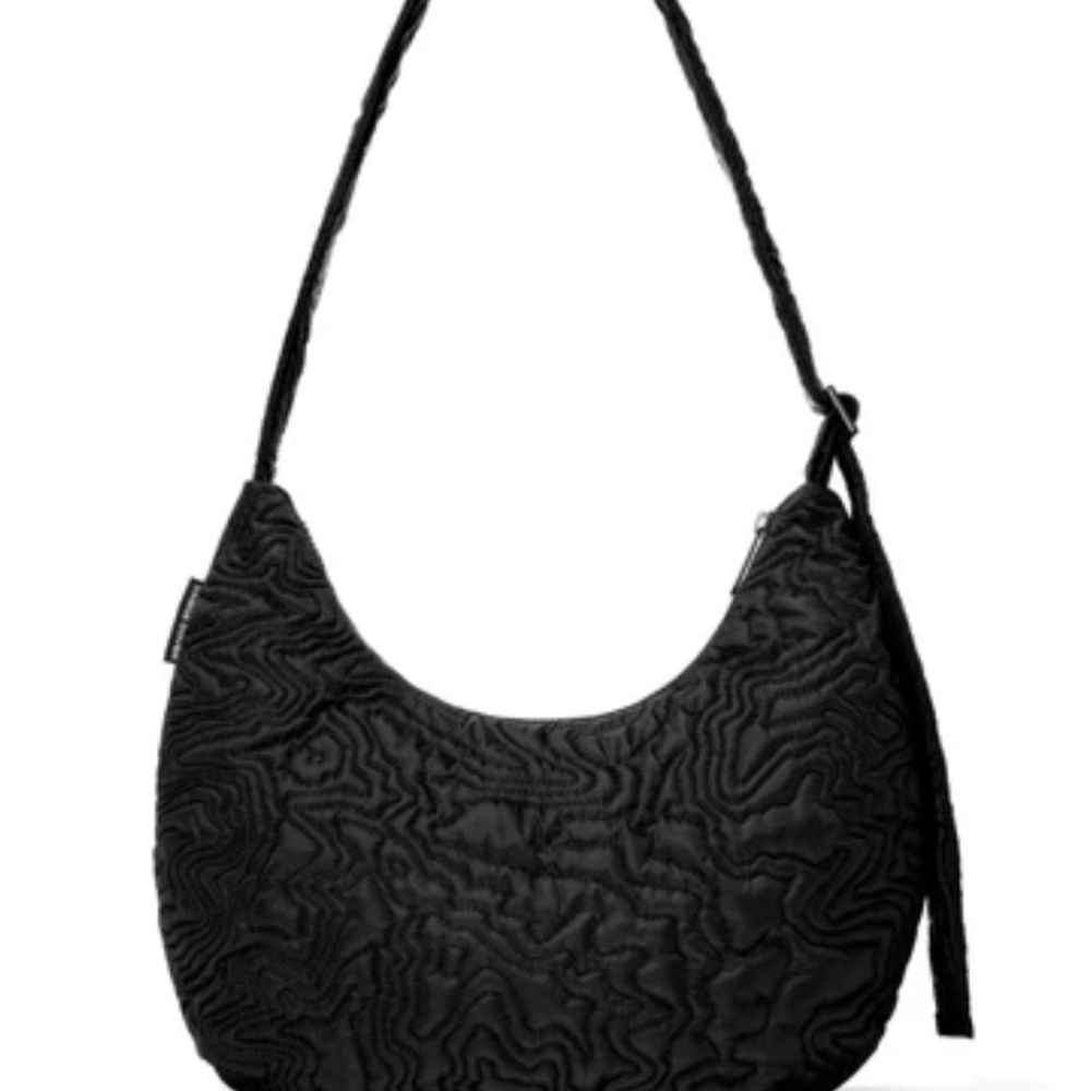 Dagne Dover Black Quilted Hobo Bag